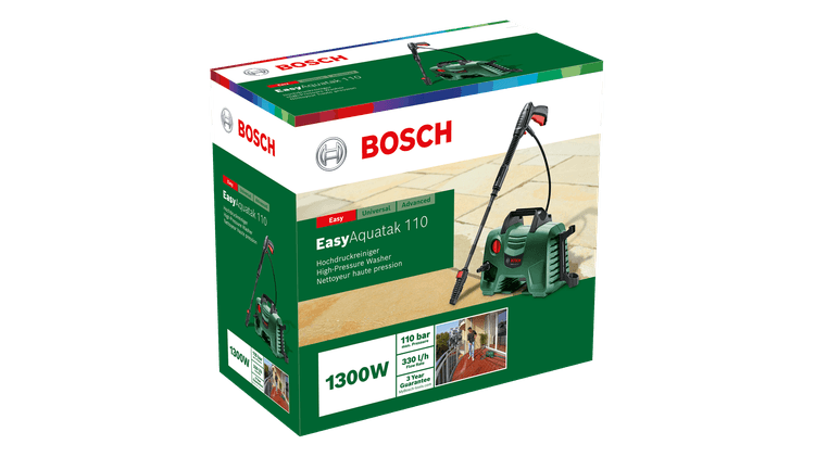 BOSCH 高壓清洗機EA110 | 110 bar 水壓與泡沫清潔- 吾福科技